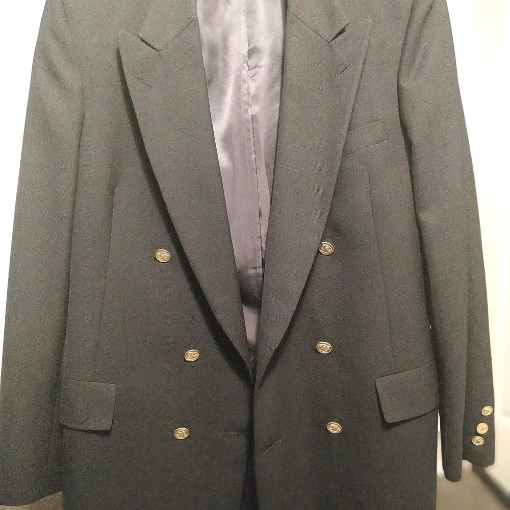 Christian Dior navy blue black suit blazer